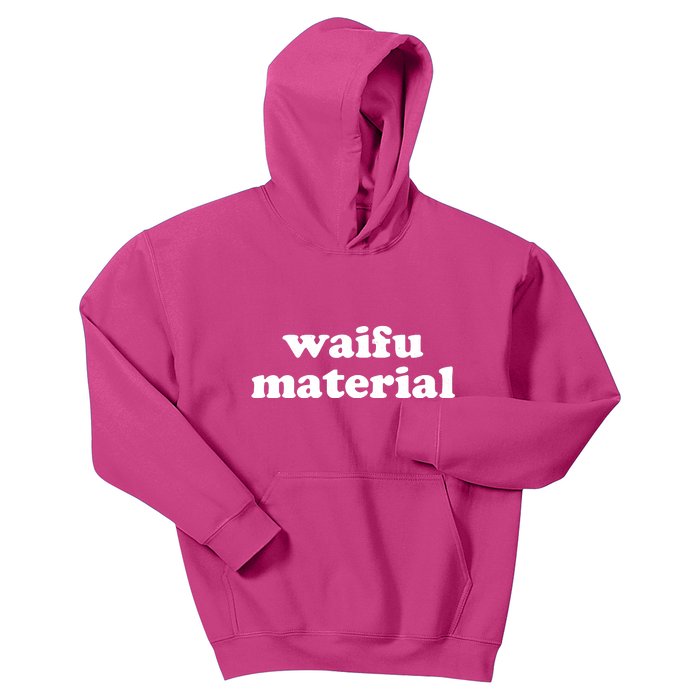 Funny Waifu Wife Material Anime Fan Kids Hoodie