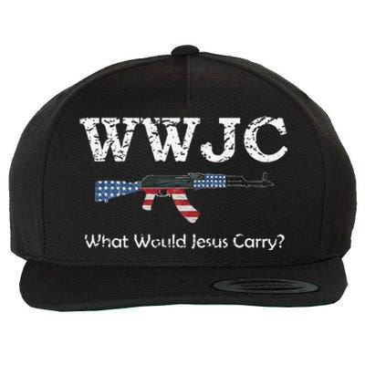 Funny What Would Jesus Carry Pro Gun 2nd Amendment Wool Snapback Cap