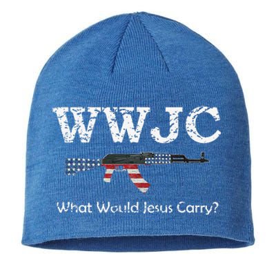 Funny What Would Jesus Carry Pro Gun 2nd Amendment Sustainable Beanie