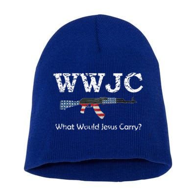 Funny What Would Jesus Carry Pro Gun 2nd Amendment Short Acrylic Beanie