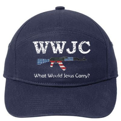 Funny What Would Jesus Carry Pro Gun 2nd Amendment 7-Panel Snapback Hat