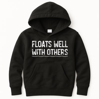 Floats Well With Others Funny Summer Tubing Fun Kids Hoodie