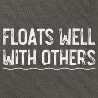 Floats Well With Others Funny Summer Tubing Fun Cotton Canvas Backpack
