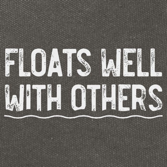 Floats Well With Others Funny Summer Tubing Fun Cotton Canvas Backpack