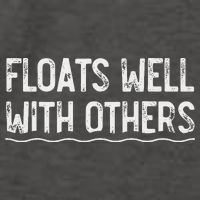 Floats Well With Others Funny Summer Tubing Fun Vector Backpack