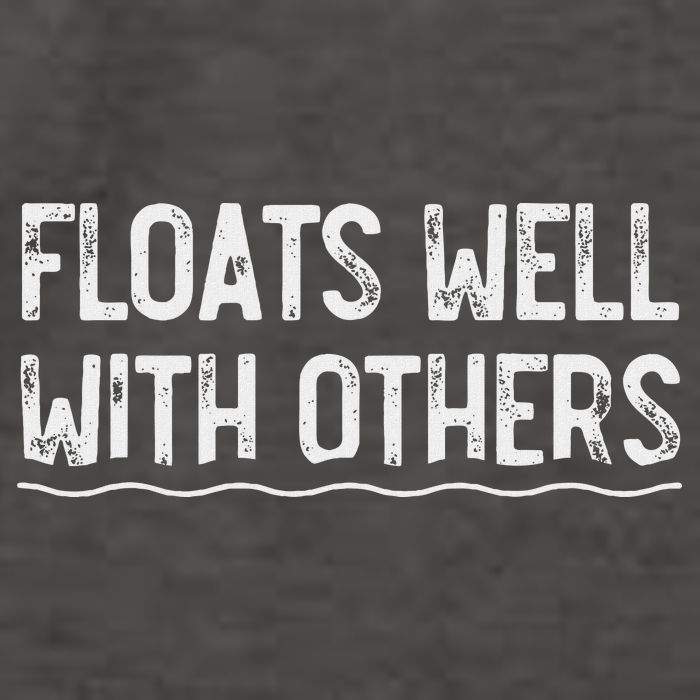 Floats Well With Others Funny Summer Tubing Fun Vector Backpack