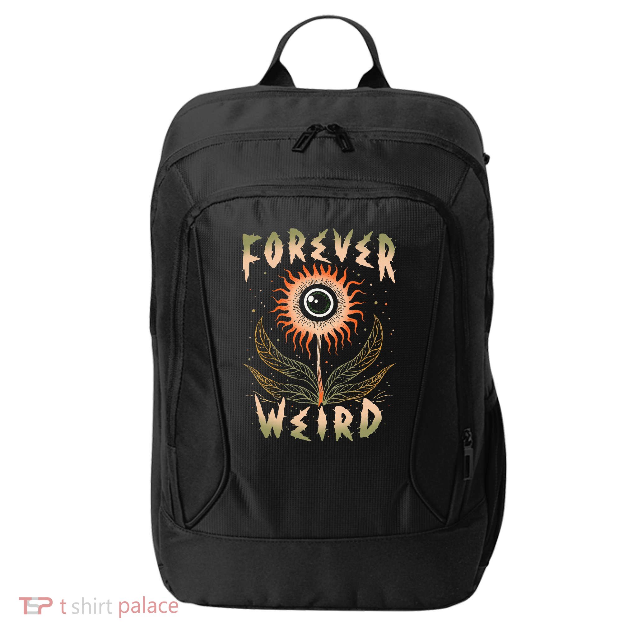 Forever Weird With Eyeball Plant Illustration City Backpack