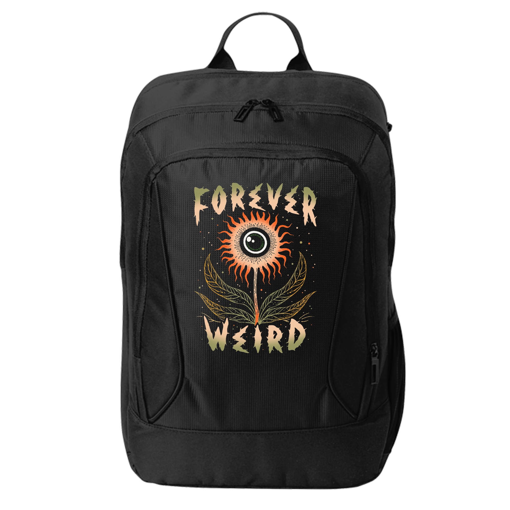 Forever Weird With Eyeball Plant Illustration City Backpack