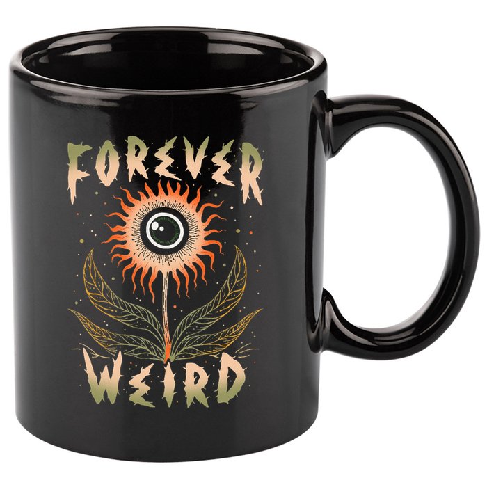 Forever Weird With Eyeball Plant Illustration 11oz C Handle Ceramic Mug