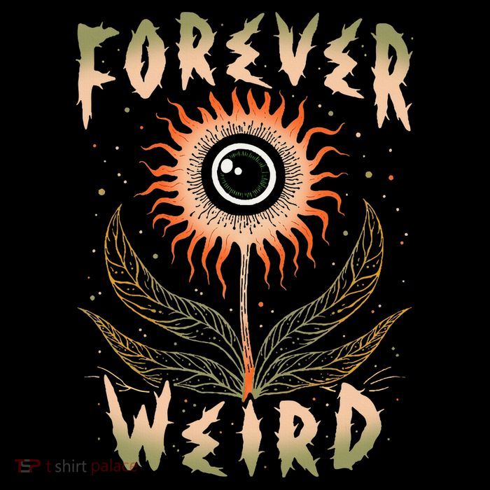 Forever Weird With Eyeball Plant Illustration Flatbill Hat
