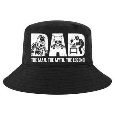 Funny Welder Welding Dad Myth Legend Fathers Day Gift Cool Comfort Performance Bucket Hat