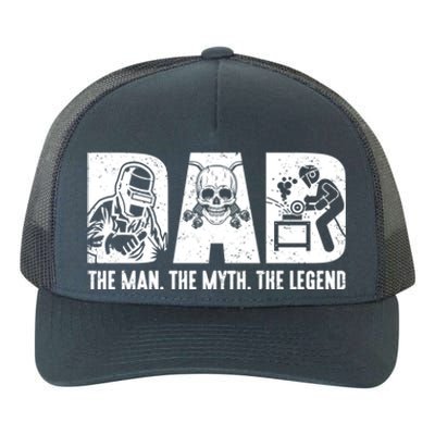 Funny Welder Welding Dad Myth Legend Fathers Day Gift Yupoong Adult 5-Panel Trucker Hat