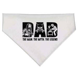 Funny Welder Welding Dad Myth Legend Fathers Day Gift USA-Made Doggie Bandana