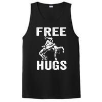 Funny Wrestling Wrestler Humor Free Hugs Wo PosiCharge Competitor Tank