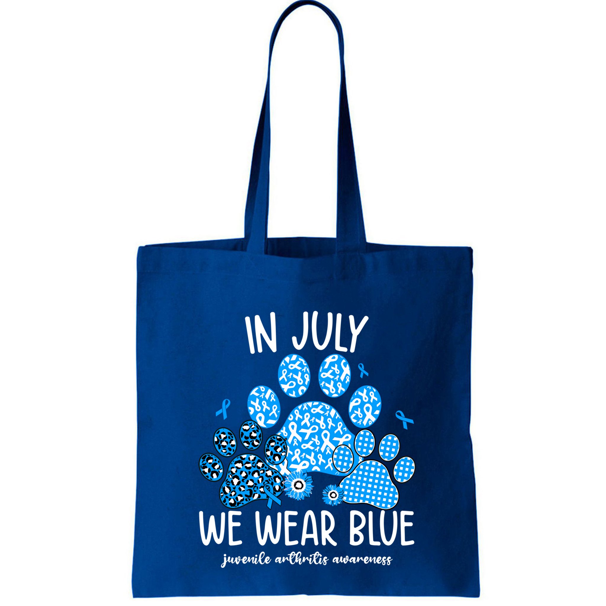Funny We Wear Blue Dog Cat Paw Juvenile Arthritis Awareness Gift Bag