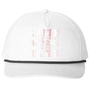 Faith With Works Is Living Faith Snapback Five-Panel Rope Hat