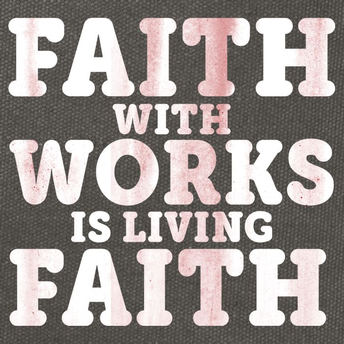Faith With Works Is Living Faith Cotton Canvas Backpack