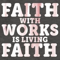 Faith With Works Is Living Faith Vector Backpack
