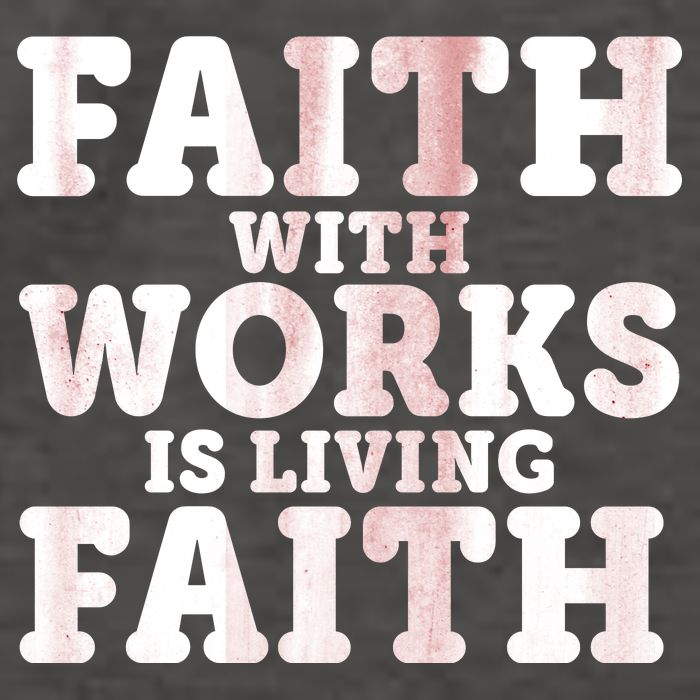 Faith With Works Is Living Faith Vector Backpack