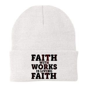 Faith With Works Is Living Faith Knit Cap Winter Beanie