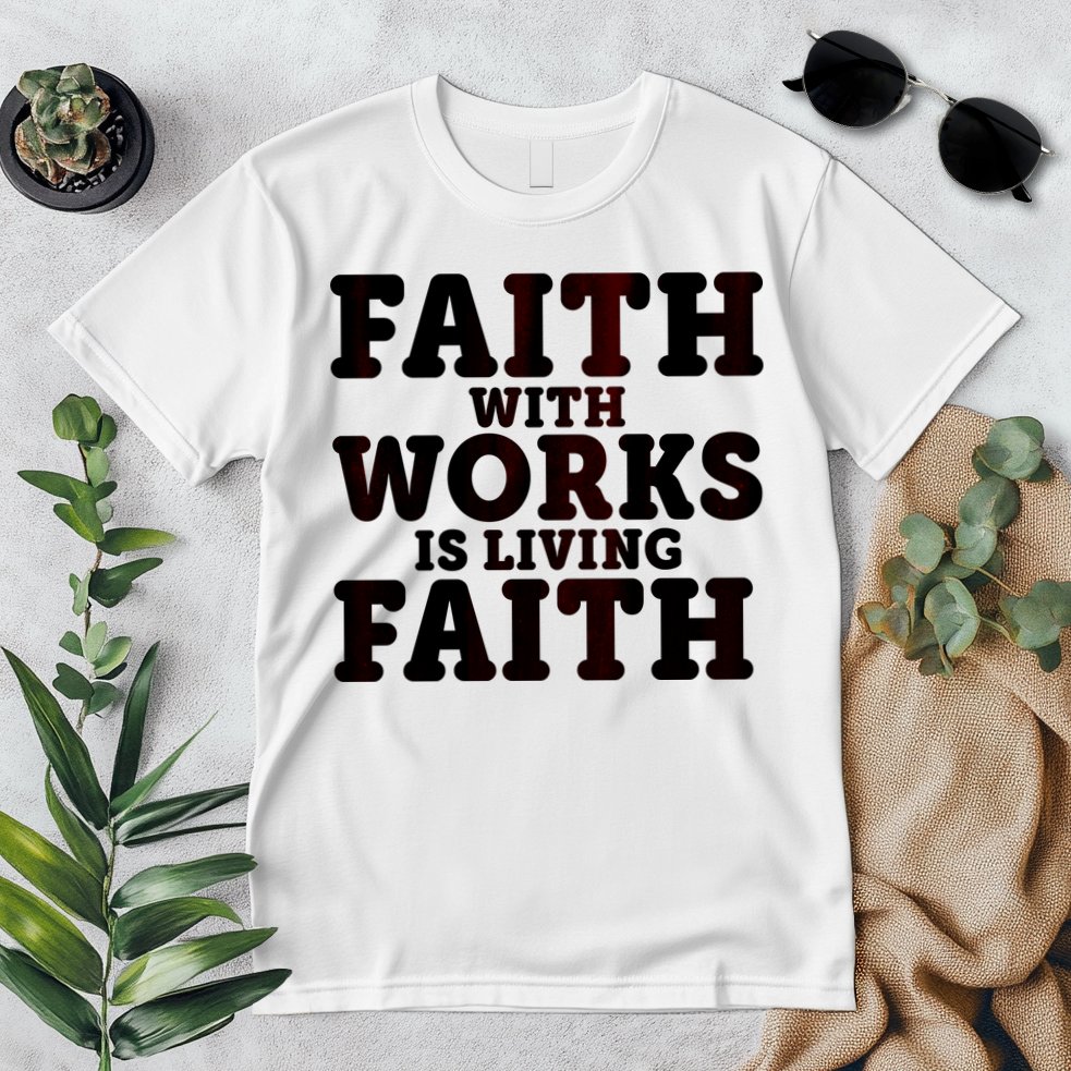 Faith With Works Is Living Faith Premium T-Shirt