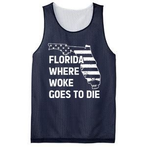 Florida Where Woke Goes To Die Funny Retro Mesh Reversible Basketball Jersey Tank