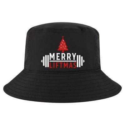 Funny Weightlifting Weight Lifters Merry Liftmas Christmas Cool Comfort Performance Bucket Hat