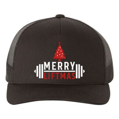 Funny Weightlifting Weight Lifters Merry Liftmas Christmas Yupoong Adult 5-Panel Trucker Hat