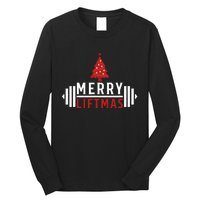 Funny Weightlifting Weight Lifters Merry Liftmas Christmas Long Sleeve Shirt