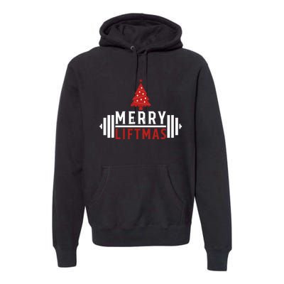 Funny Weightlifting Weight Lifters Merry Liftmas Christmas Premium Hoodie