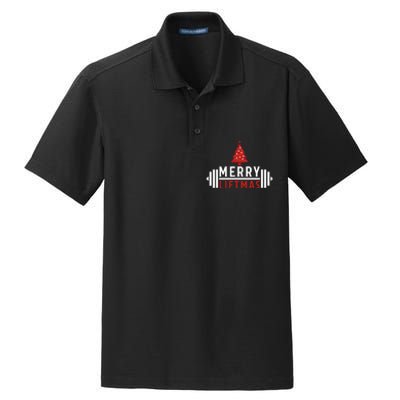 Funny Weightlifting Weight Lifters Merry Liftmas Christmas Dry Zone Grid Polo