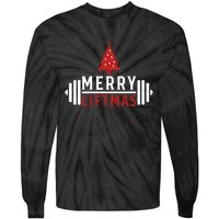 Funny Weightlifting Weight Lifters Merry Liftmas Christmas Tie-Dye Long Sleeve Shirt