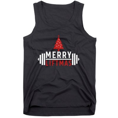 Funny Weightlifting Weight Lifters Merry Liftmas Christmas Tank Top