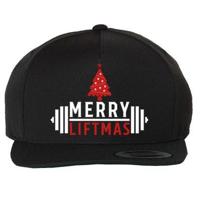 Funny Weightlifting Weight Lifters Merry Liftmas Christmas Wool Snapback Cap