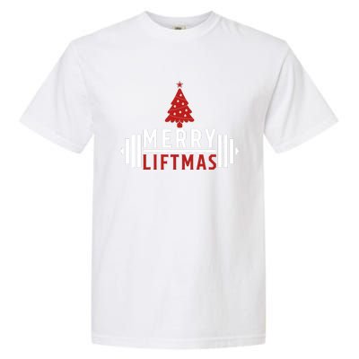 Funny Weightlifting Weight Lifters Merry Liftmas Christmas Garment-Dyed Heavyweight T-Shirt