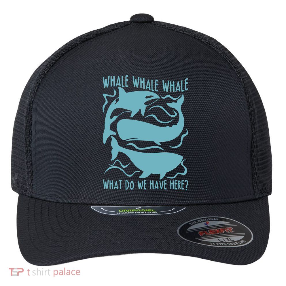 Funny Whale What Do We Have Here Flexfit Unipanel Trucker Cap