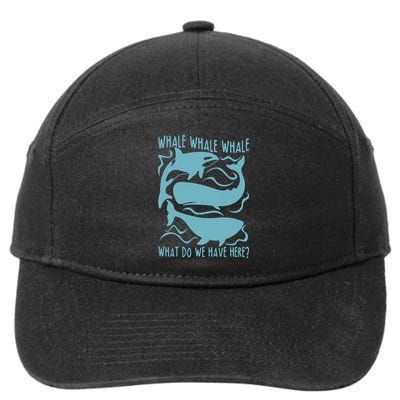 Funny Whale What Do We Have Here 7-Panel Snapback Hat