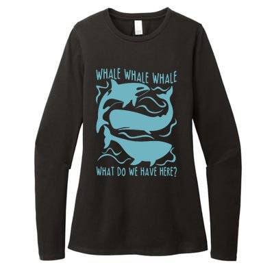 Funny Whale What Do We Have Here Womens CVC Long Sleeve Shirt