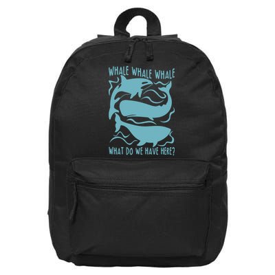 Funny Whale What Do We Have Here 16 in Basic Backpack