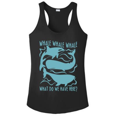 Funny Whale What Do We Have Here Ladies PosiCharge Competitor Racerback Tank