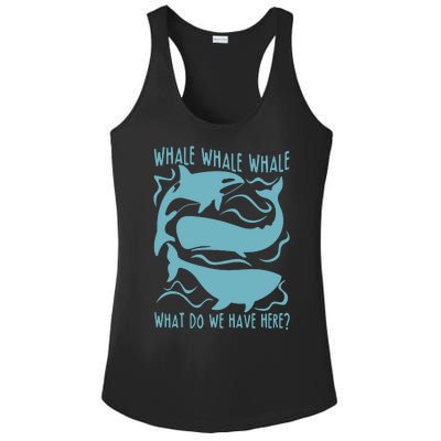 Funny Whale What Do We Have Here Ladies PosiCharge Competitor Racerback Tank