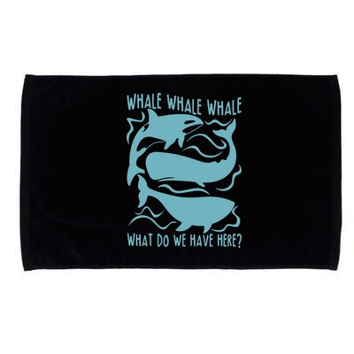 Funny Whale What Do We Have Here Microfiber Hand Towel
