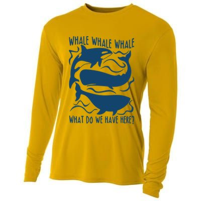 Funny Whale What Do We Have Here Cooling Performance Long Sleeve Crew