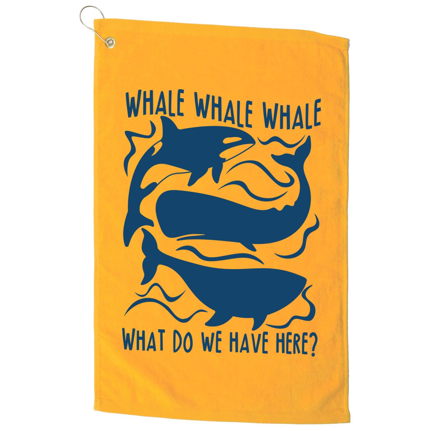 Funny Whale What Do We Have Here Golf Towel