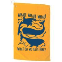 Funny Whale What Do We Have Here Golf Towel
