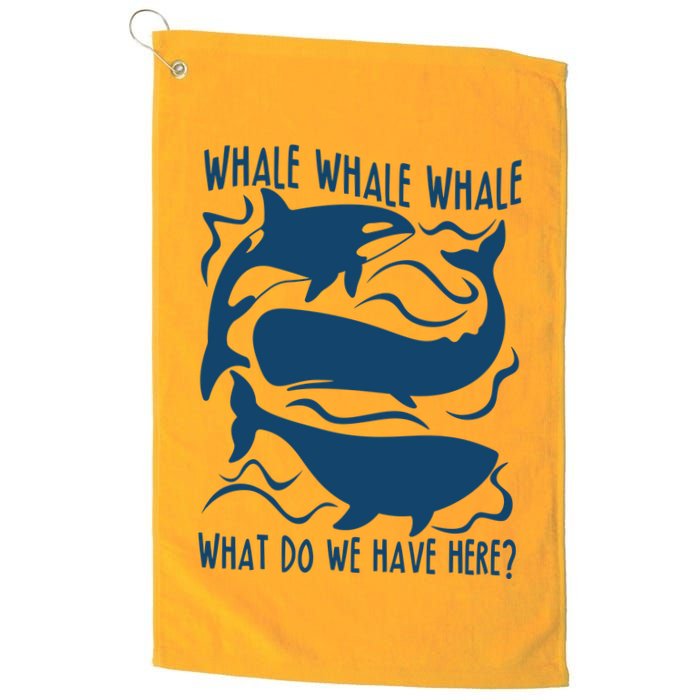 Funny Whale What Do We Have Here Golf Towel