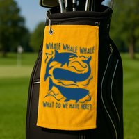 Funny Whale What Do We Have Here Golf Towel