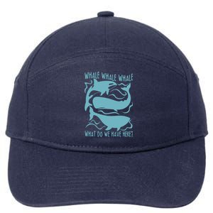 Funny Whale What Do We Have Here 7-Panel Snapback Hat