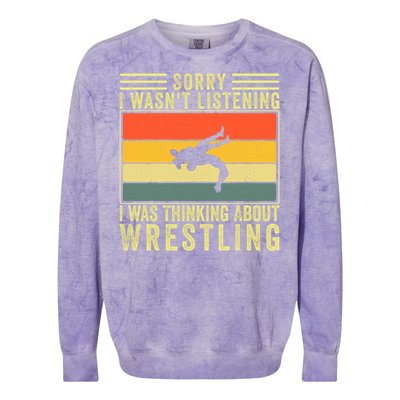 Funny Wrestling Wrestler Design Wrestle Colorblast Crewneck Sweatshirt