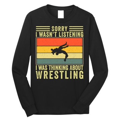 Funny Wrestling Wrestler Design Wrestle Long Sleeve Shirt